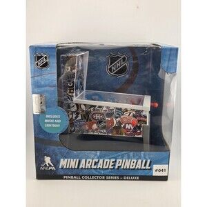 NHL Mini Arcade Pinball Machine Deluxe Series Tabletop Game For Hockey Fans NEW